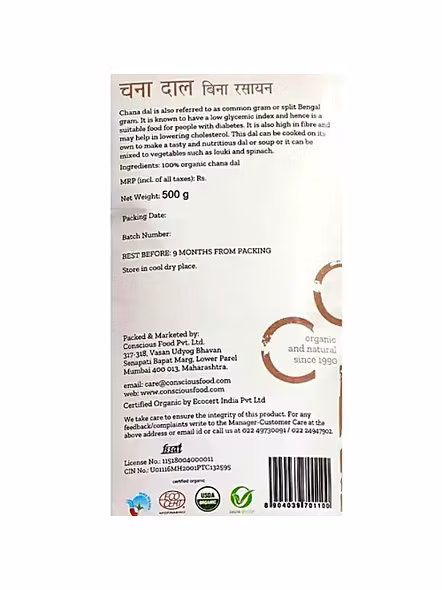 Conscious Food Chana Dal (500 G)-3