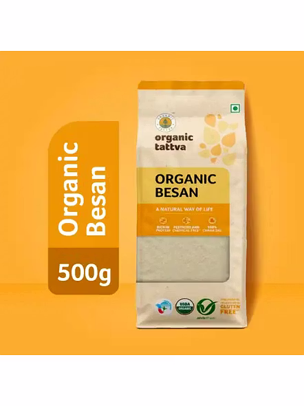 Org Tattva Besan Flour (500 G)-1