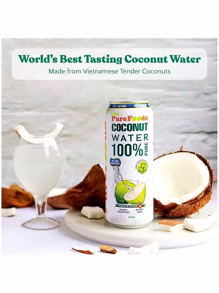 Pure Foods Coconut Water Can (320 Ml)-2415