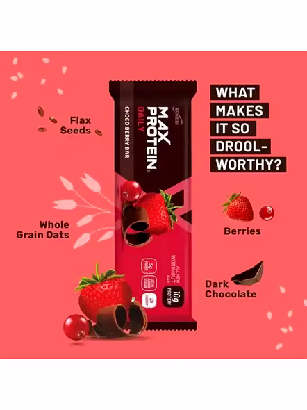 Rite Bite Max Protein Choco Berry Bar 10G Protein (50 G)-1