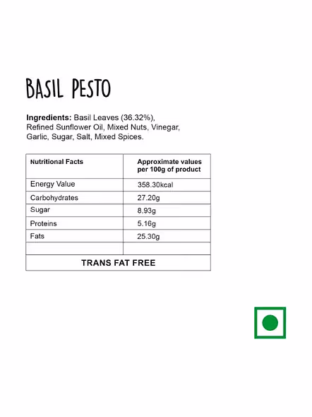 Wingreens Basil Pesto (150 G)-1