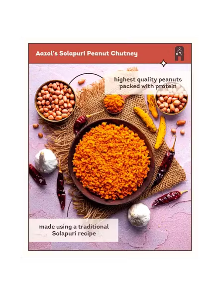 Aazol Solapuri Peanut Chutney (200 G)-3