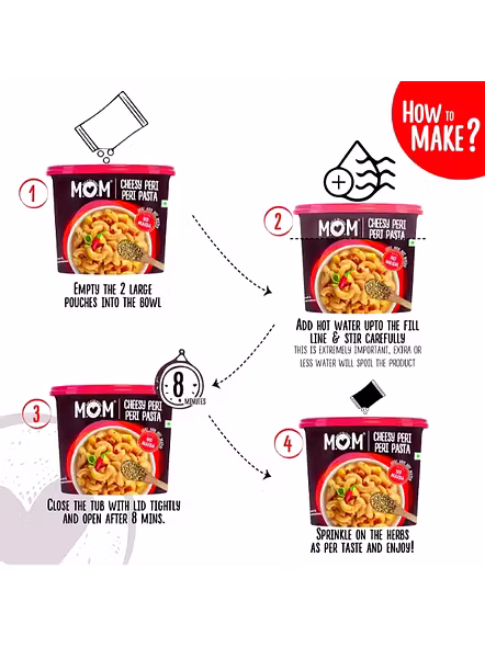 Mom Ready To Eat Pasta Cheesy Peri Peri (74 G)-3