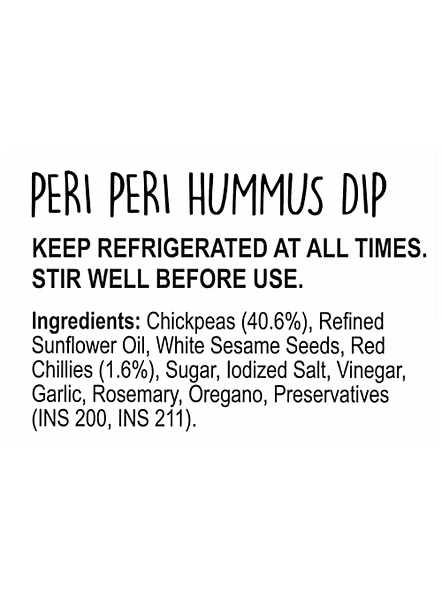 Wingreens Hummus Peri Peri Dip (150 G)-1