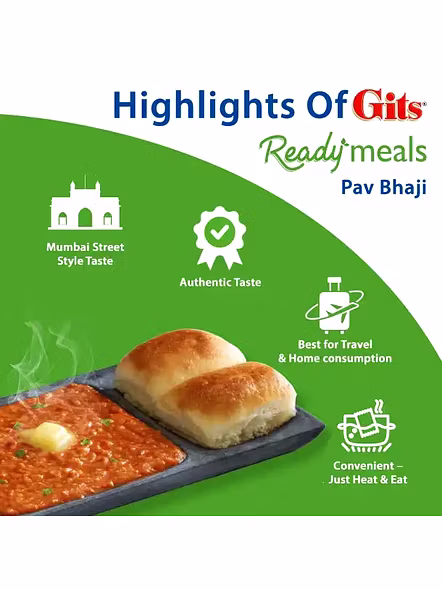 Gits Ready To Eat Pav Bhaji (300 G)-2