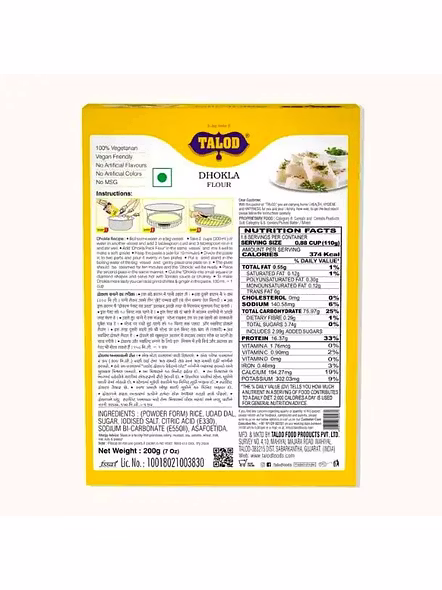 Talod White Dhokla Mix (200 G)-1