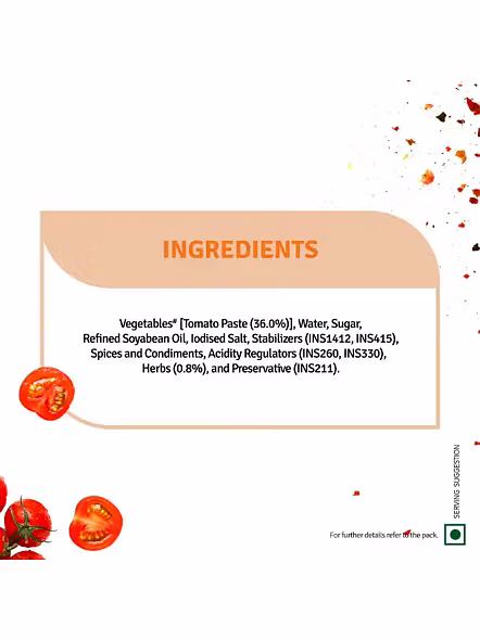 Veeba Pasta Pizza Sauce No Onion No Garlic (310 G)-3