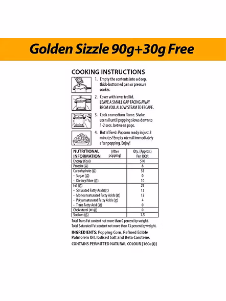 Act Ii Popcorn Golden Sizzle Pouch (120 G)-1