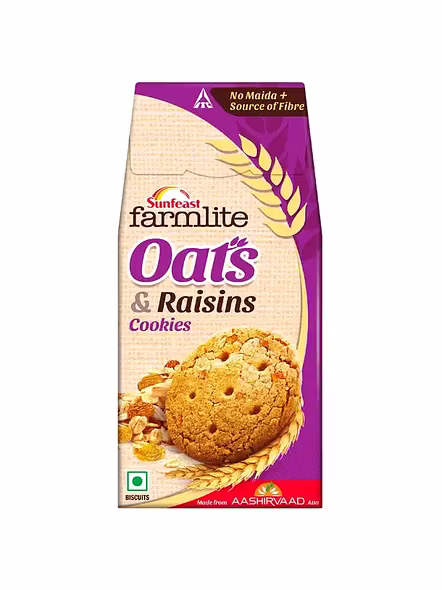 Sunfeast Farmlite Oats Raisins Cookies (150 G)-2761