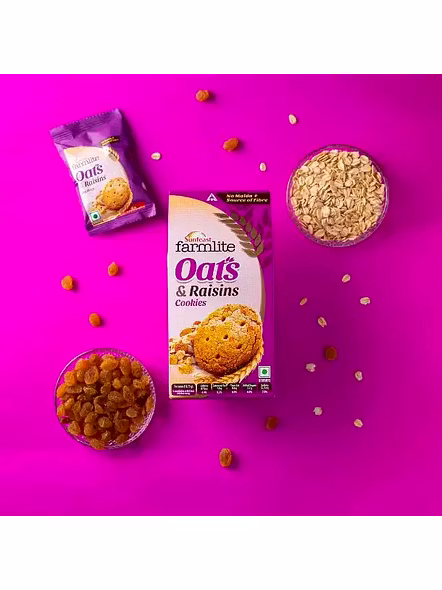Sunfeast Farmlite Oats Raisins Cookies (150 G)-1