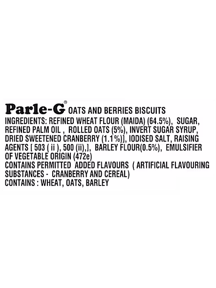 Parle Oats &amp; Berries Biscuits (92 G)-1