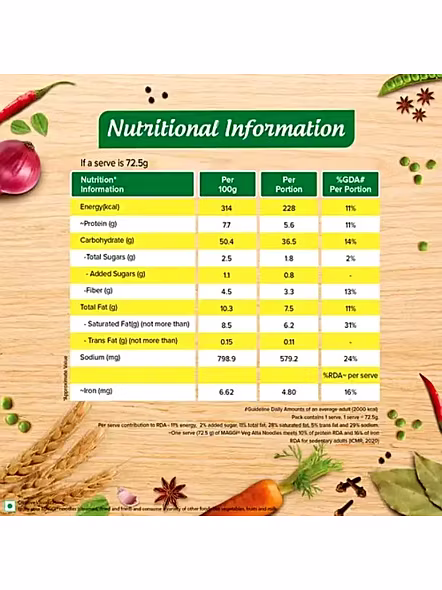 Maggi Veg Atta Noodles (80 G)-3