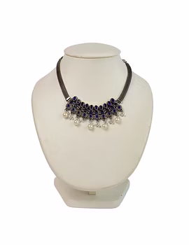 Oxidized Chik Chokar Necklace Set-JW14-sm