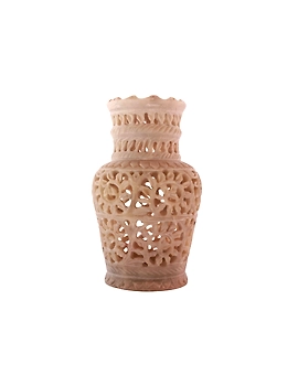 Hand Crafted Soap Stone Flower Vase-LI68-sm