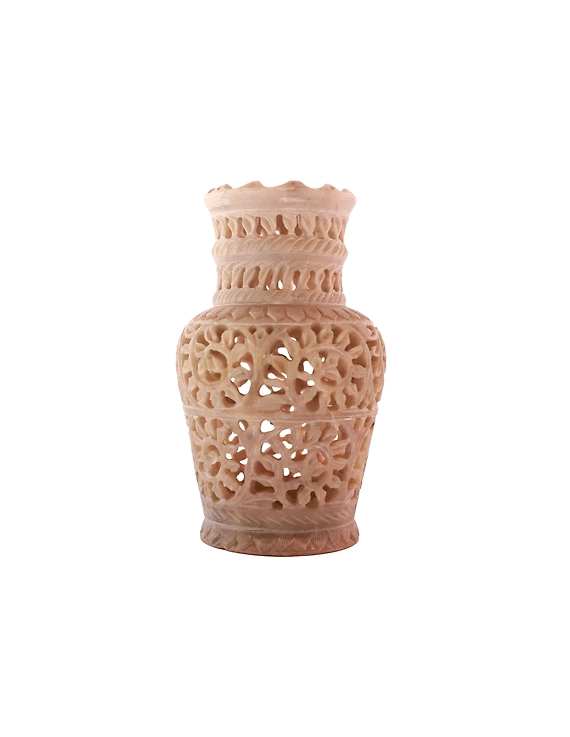 Hand Crafted Soap Stone Flower Vase-3