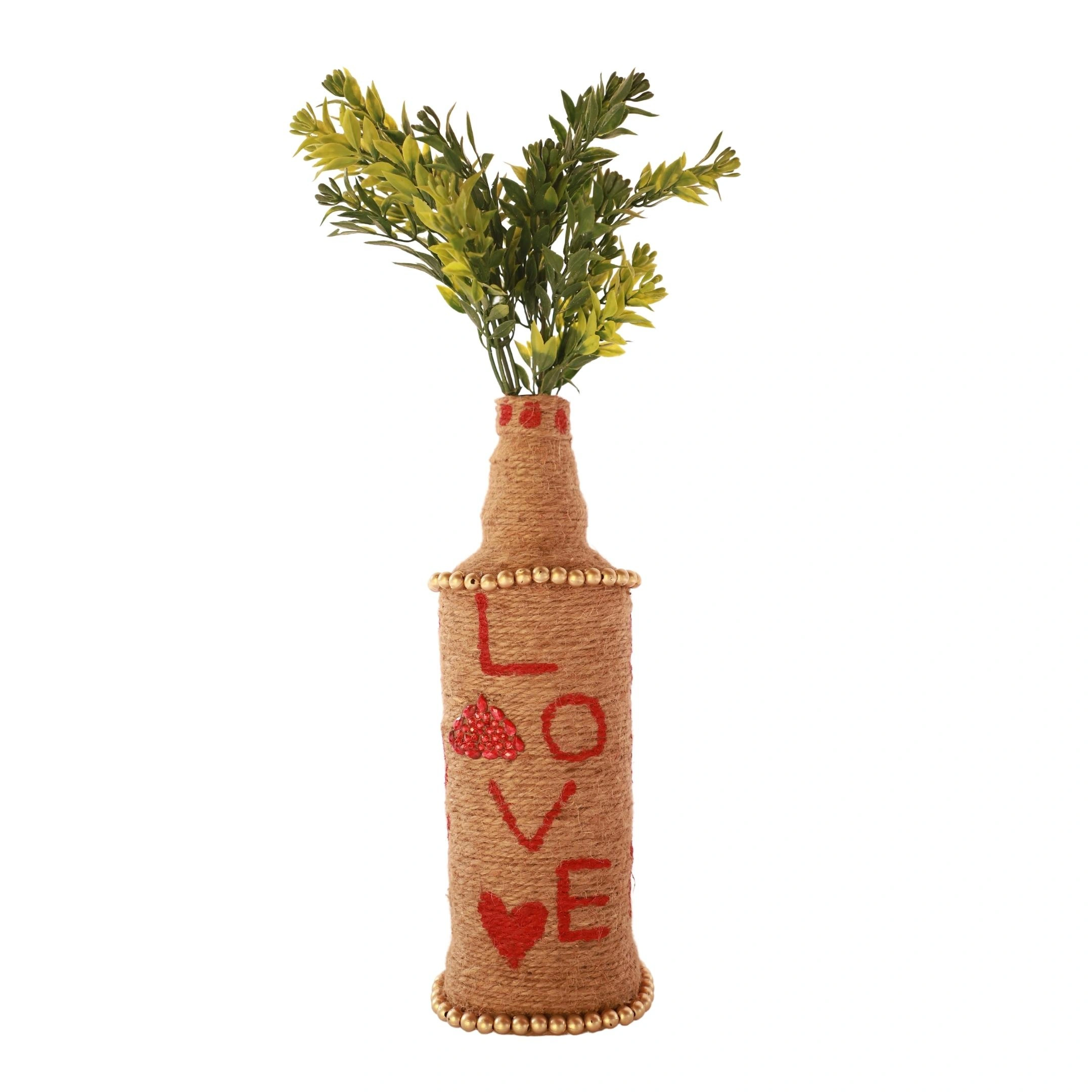 Glass Bottle Vase - LOVE-2