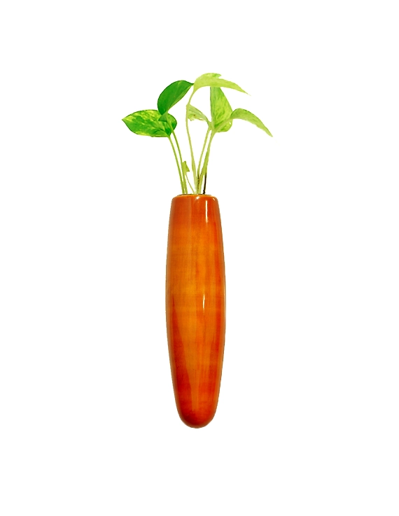 Brown Wooden Magnetic Fridge Vase-DI19