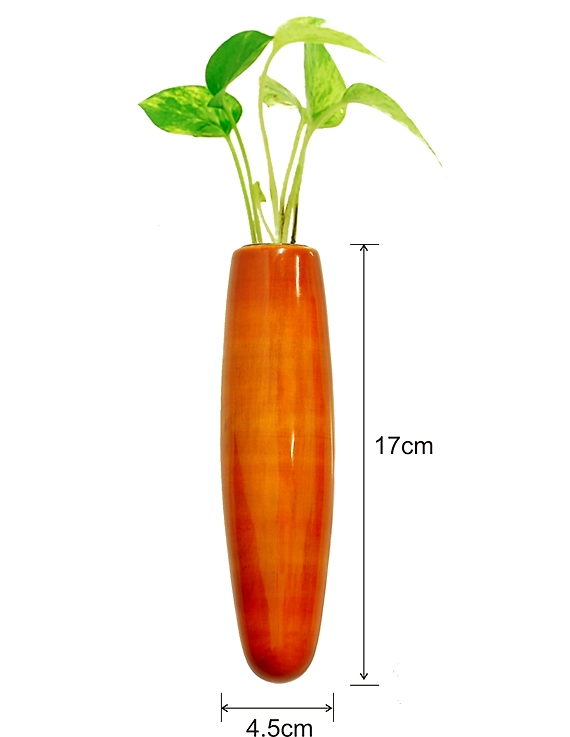 Brown Wooden Magnetic Fridge Vase-1