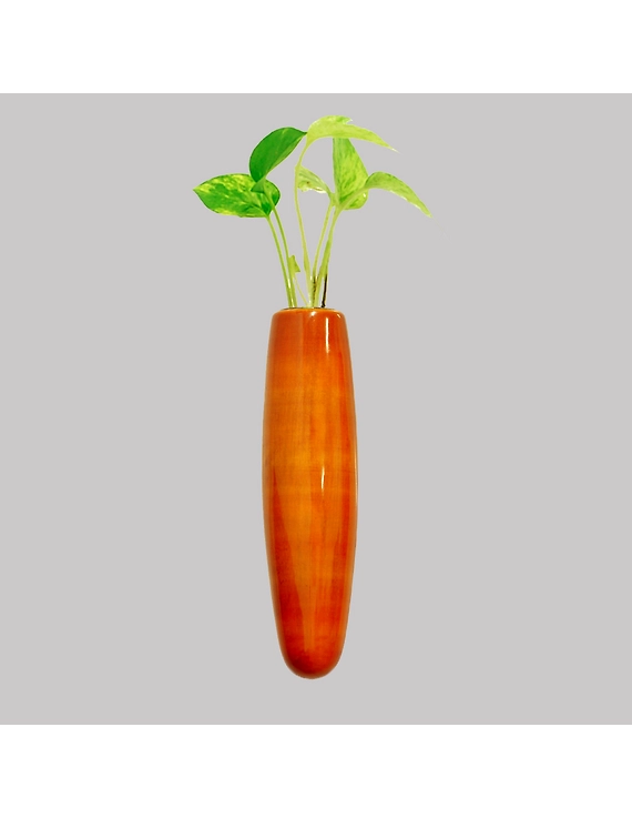 Brown Wooden Magnetic Fridge Vase-2