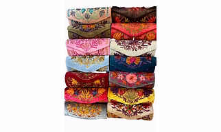 Embroidered Velvet Clutch