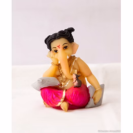 handcrafted table top baby ganesh as thinker