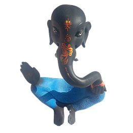 handcrafted table top ganesha art - blue