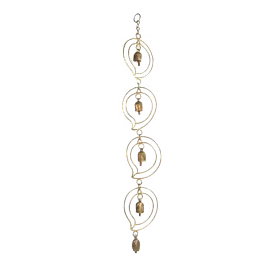 mango shaped frame wind chime with 5 bells