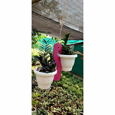 wooden designer hanging planter