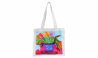 Digitally Printed Cloth Bag Floral Design