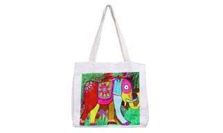 Digitally Printed  Cloth Bag Elephant