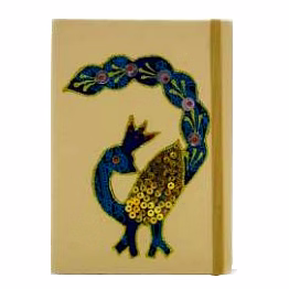 unruled notebook 4*6 100 pages peacock