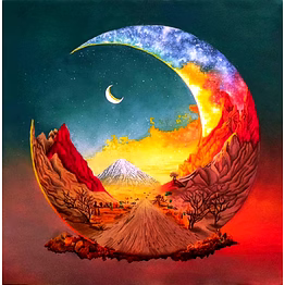 oil painting on canvas: the beauty of the moon