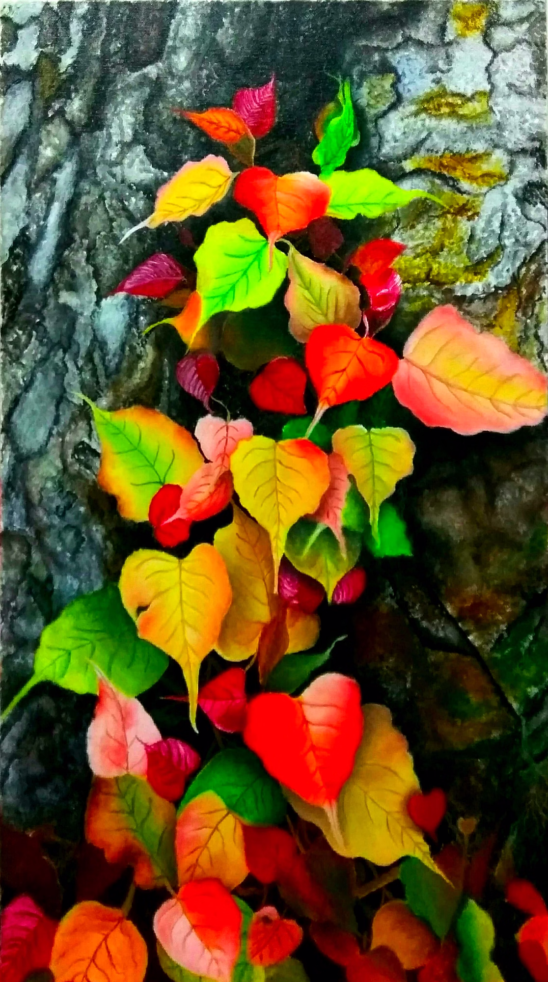 oil painting on canvas: colors of life