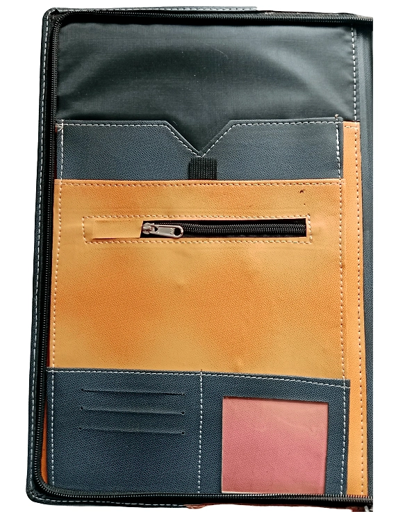 20 Leafs Office Document, Certificate, Conference, Zipper File Folder for Men - Professional Organizer (Set of 1, Multicolor)-1