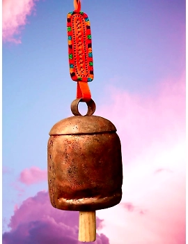 Rustic Melody Bell with Leather Belt Whim Chain-LI100-sm
