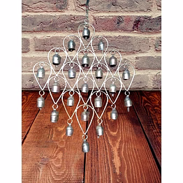 mix metal wind chime with 20+ bells – copper finish