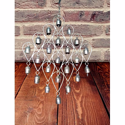 mix metal wind chime with 20+ bells – copper finish