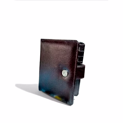 leather passport holder with flap – regular size | elegant travel organizer