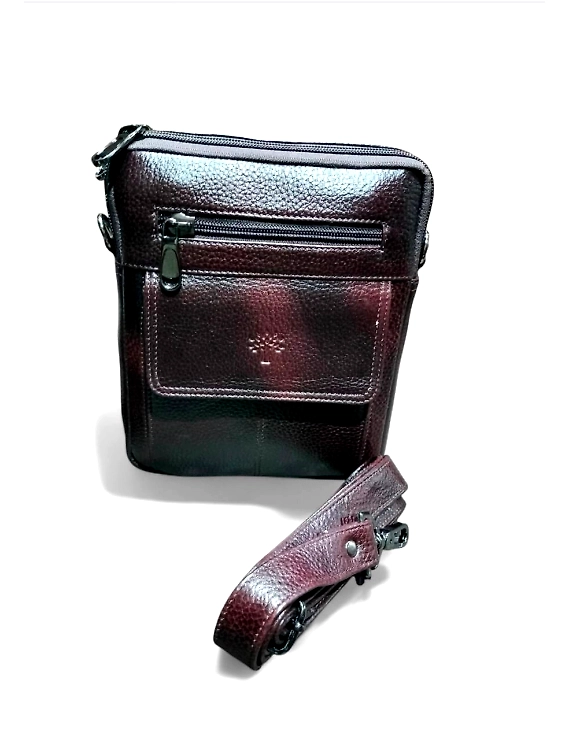 Medium Size Leather Messenger Bag – Stylish &amp; Practical-MB02