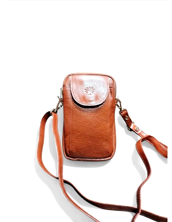Men’s Leather Mobile Pouch – Compact &amp; Convenient-PO01