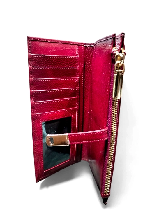 Regular Size Leather Clutch – Magnetic Button Lock-2