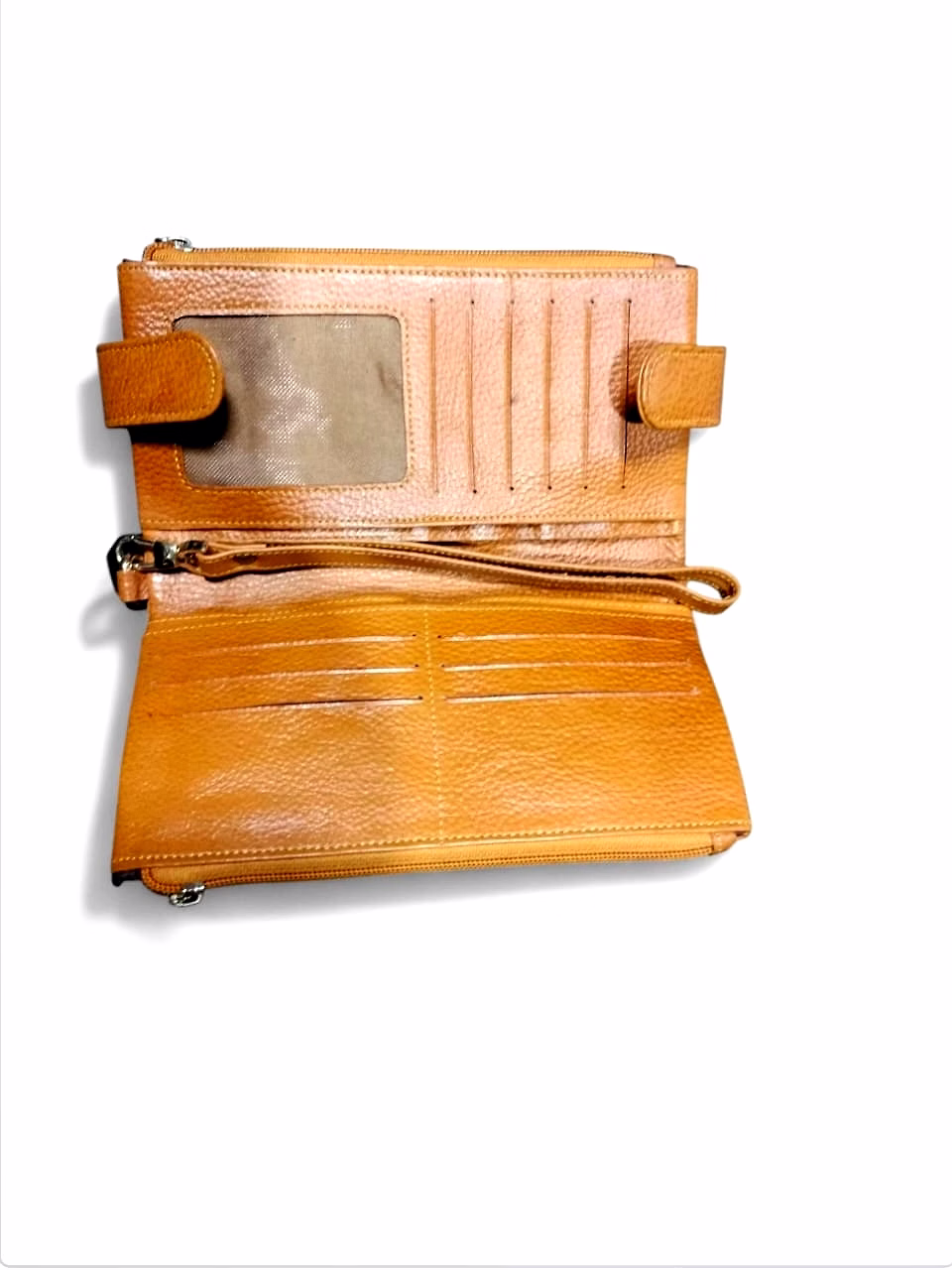 Ladies Leather Clutch with Handy Hang – Dual Lock Design image 2