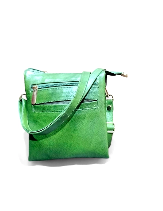 Vertical Leather Sling Bag – Double Compartment (No Flap)-SB04