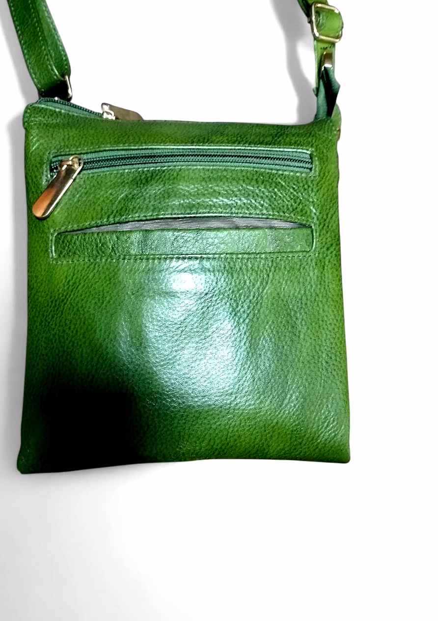 Vertical Leather Sling Bag – Double Compartment (No Flap) image 3