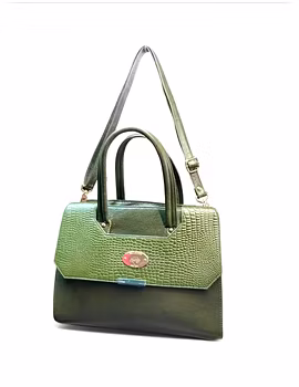 Short Handle Leather Hand Bag with Flap – Elegant &amp; Functional-HB11-sm