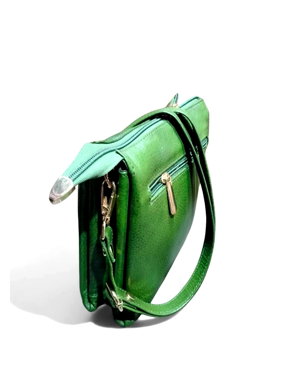 Boat Shape Hand Bag – Croco &amp; Plain Leather Combo-2