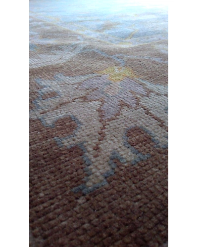 Handknotted Turkish Blue / Brown Rug 8x10 7009-Blue-8x10-5/32-3