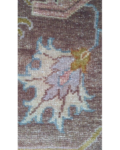 Handknotted Turkish Blue / Brown Rug 8x10 7009-Blue-8x10-5/32-6