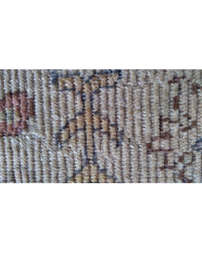 Handknotted Turkish Beige / Blue Grilled Rug 8x10 7013-Beige-8x10-6/40-1