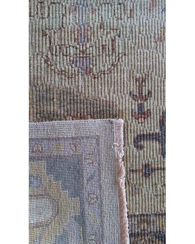 Handknotted Turkish Beige / Blue Grilled Rug 8x10 7013-Beige-8x10-6/40-9